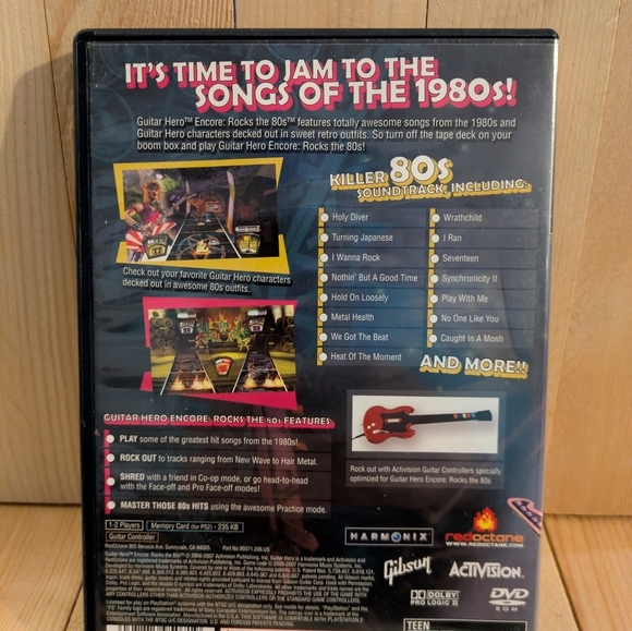 Guitar Hero Encore: Rocks the 80s for PlayStation 2 - Black Game Used - Picture 3 of 6